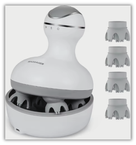 Rechargeable Electric Head & Scalp Massager – Portable Deep Tissue Vibrating Massager